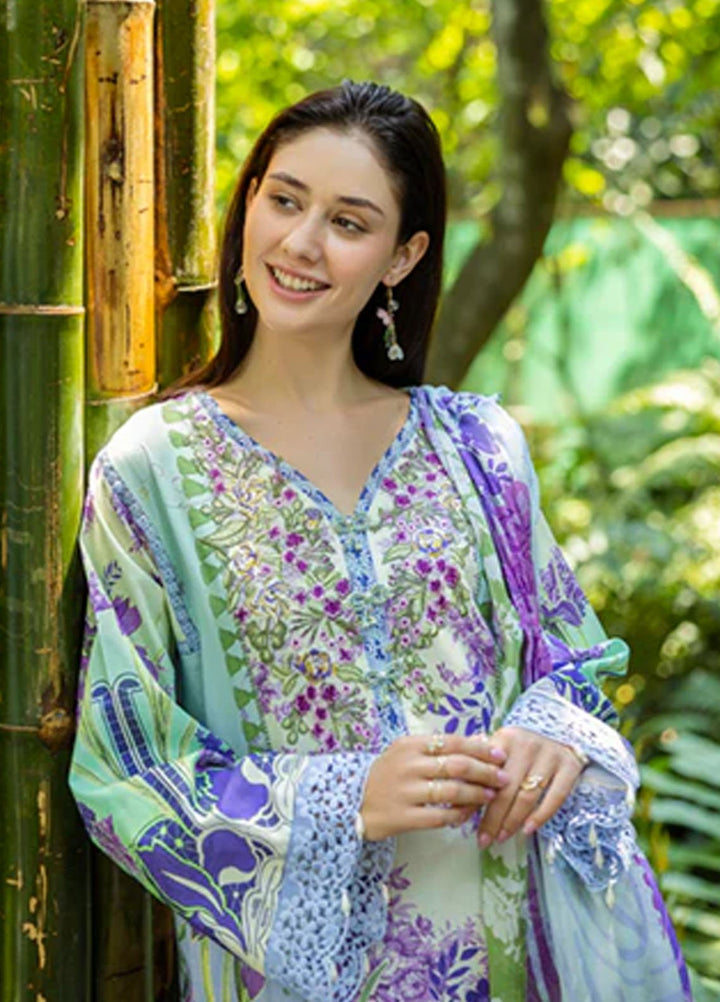 Ethereal Bloom by Roheenaz Embroidered Lawn Suits Unstitched 3 Piece RN25EB RNZ-06 B Florisse - Summer Collection