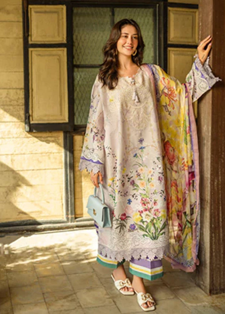 Ethereal Bloom by Roheenaz Embroidered Lawn Suits Unstitched 3 Piece RN25EB RNZ-07 A Liora - Summer Collection