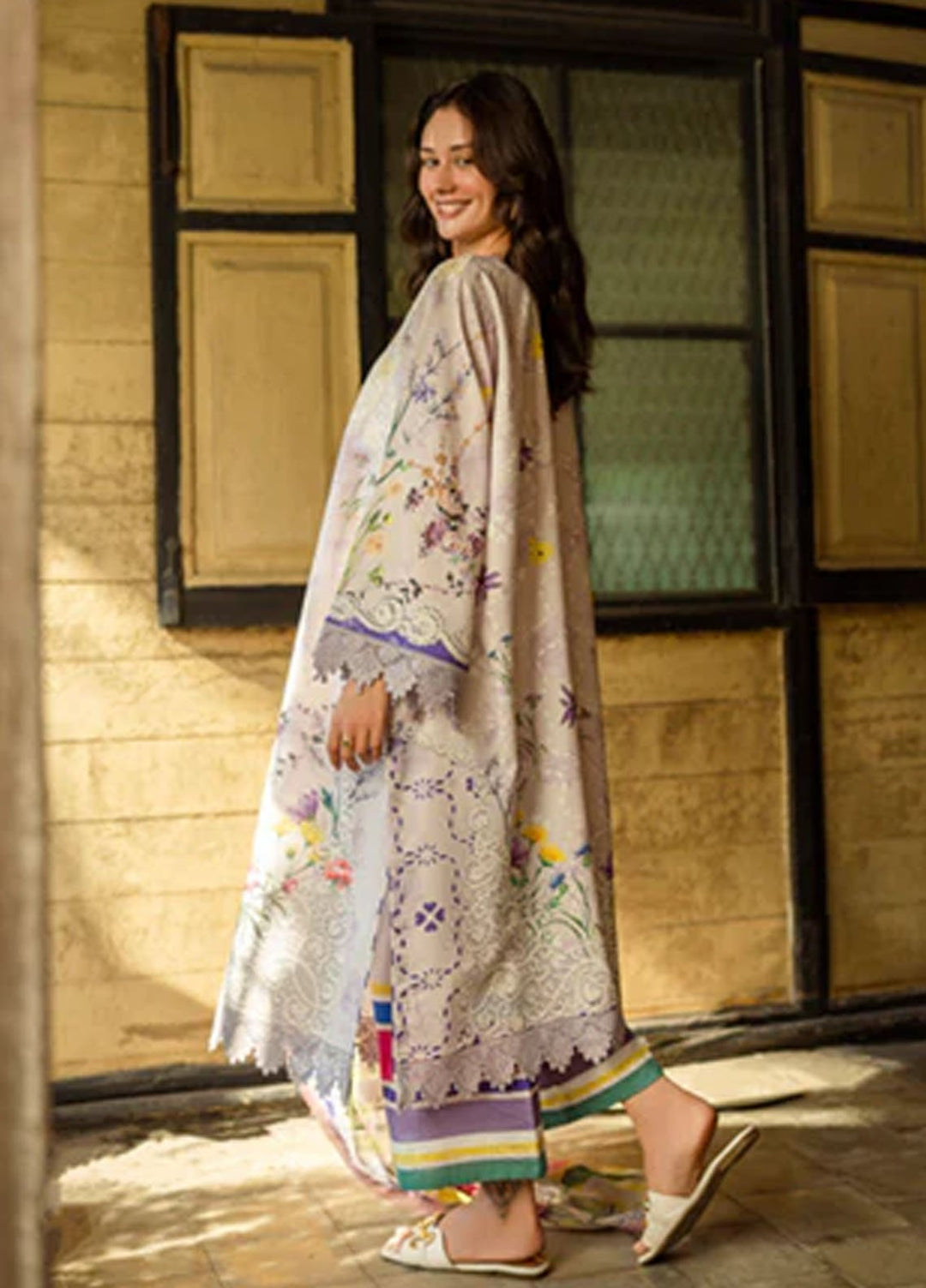 Ethereal Bloom by Roheenaz Embroidered Lawn Suits Unstitched 3 Piece RN25EB RNZ-07 A Liora - Summer Collection