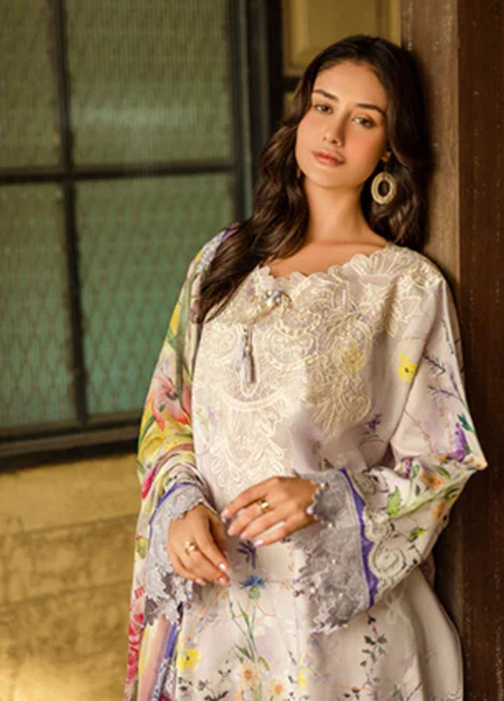 Ethereal Bloom by Roheenaz Embroidered Lawn Suits Unstitched 3 Piece RN25EB RNZ-07 A Liora - Summer Collection
