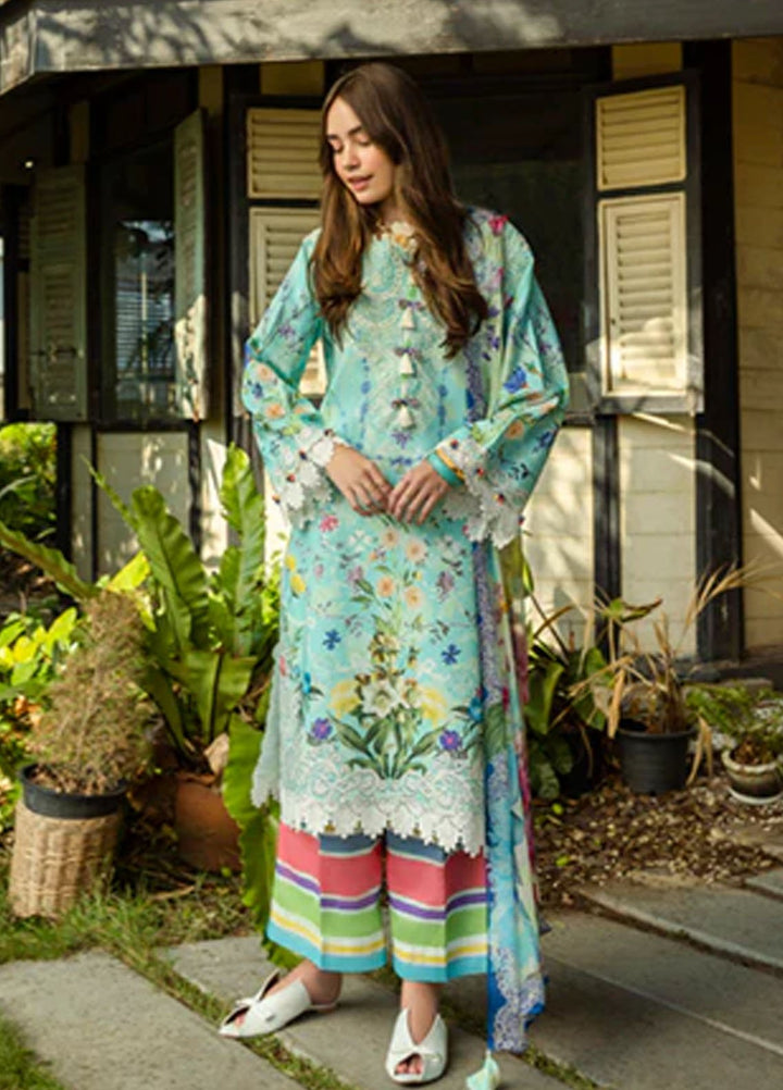 Ethereal Bloom by Roheenaz Embroidered Lawn Suits Unstitched 3 Piece RN25EB RNZ-07 B Maristela - Summer Collection