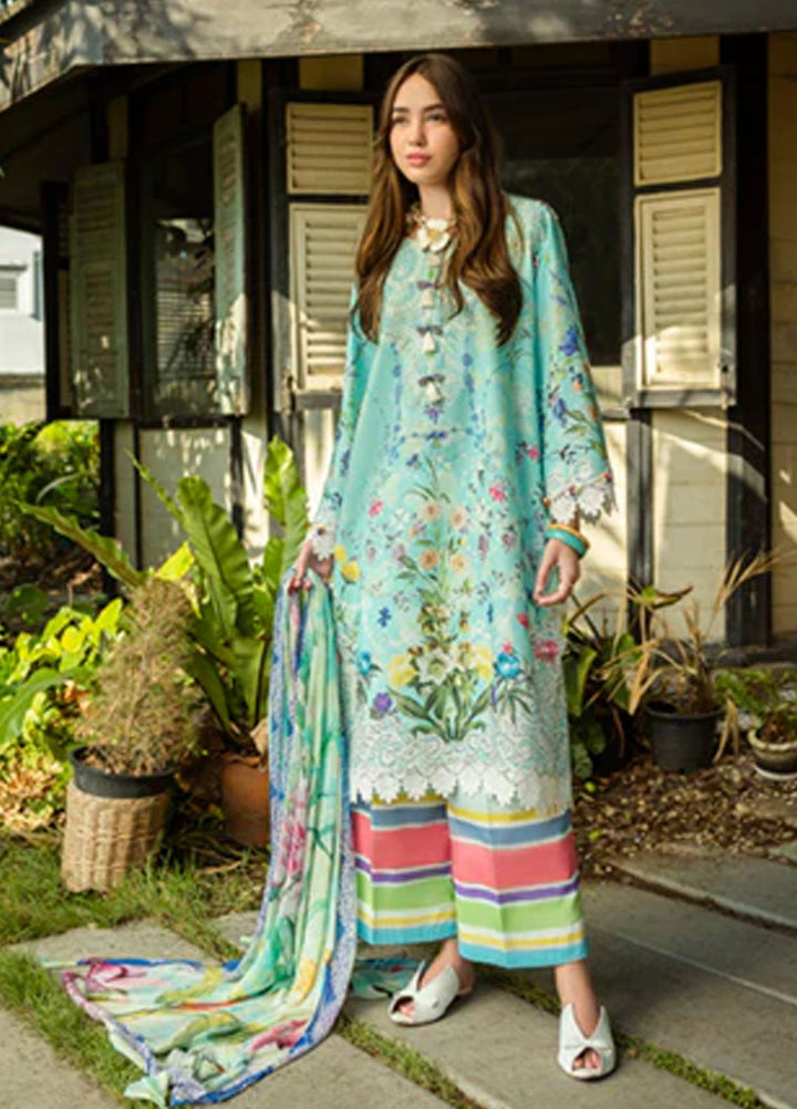 Ethereal Bloom by Roheenaz Embroidered Lawn Suits Unstitched 3 Piece RN25EB RNZ-07 B Maristela - Summer Collection