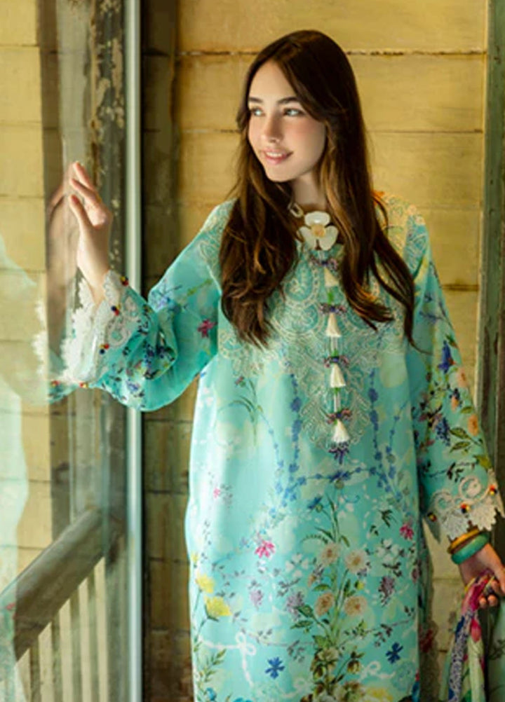 Ethereal Bloom by Roheenaz Embroidered Lawn Suits Unstitched 3 Piece RN25EB RNZ-07 B Maristela - Summer Collection