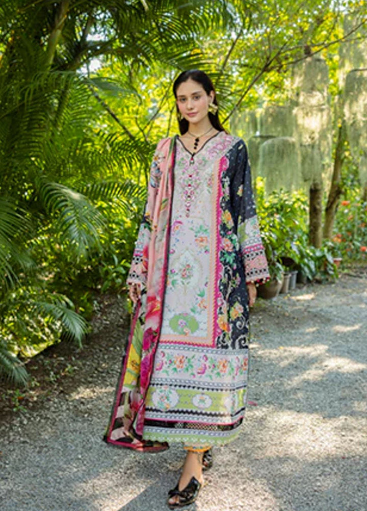 Ethereal Bloom by Roheenaz Embroidered Lawn Suits Unstitched 3 Piece RN25EB RNZ-08 B Nymeria - Summer Collection
