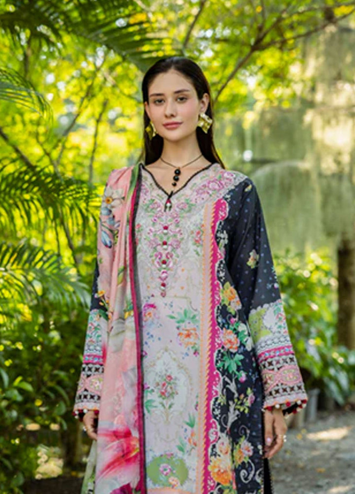 Ethereal Bloom by Roheenaz Embroidered Lawn Suits Unstitched 3 Piece RN25EB RNZ-08 B Nymeria - Summer Collection