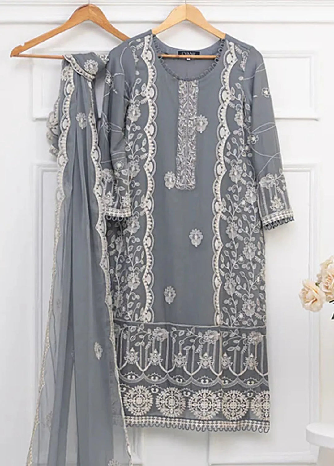 Ethereal Embellished By Cyanic Luxury Pret Embroidered Chiffon 2 Piece Suit Whisper