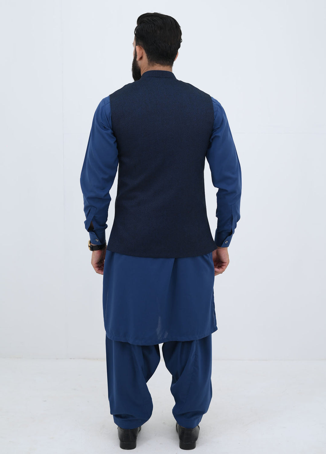 Ethnic Wear by Alif Yay Pret Plain Blended Waistcoat AY-019