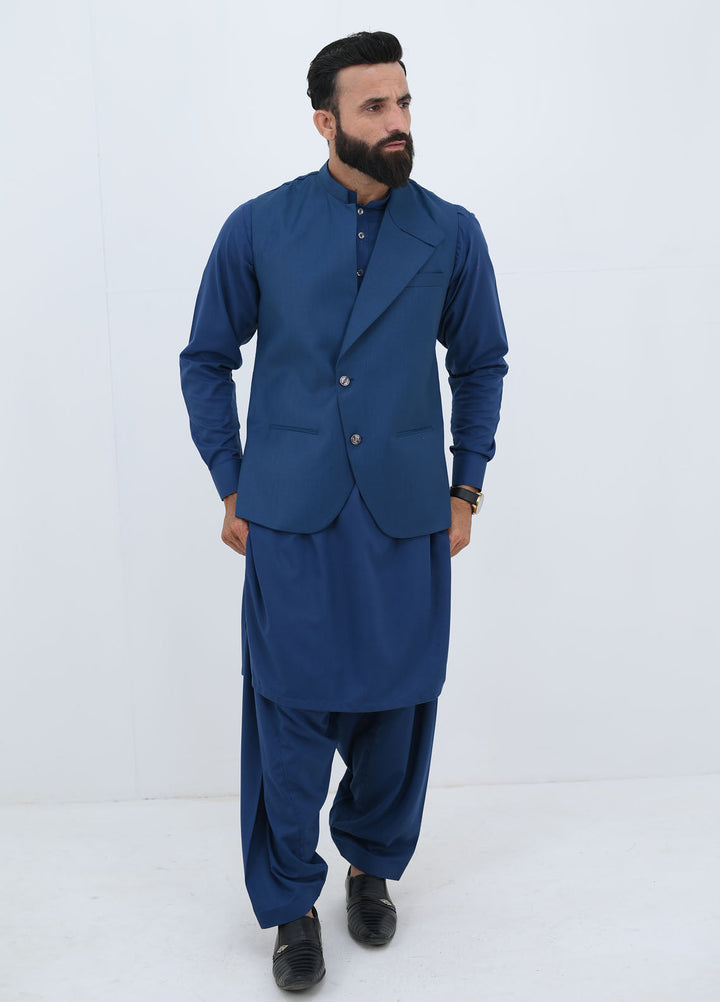 Ethnic Wear by Alif Yay Pret Plain Blended Waistcoat AY-020