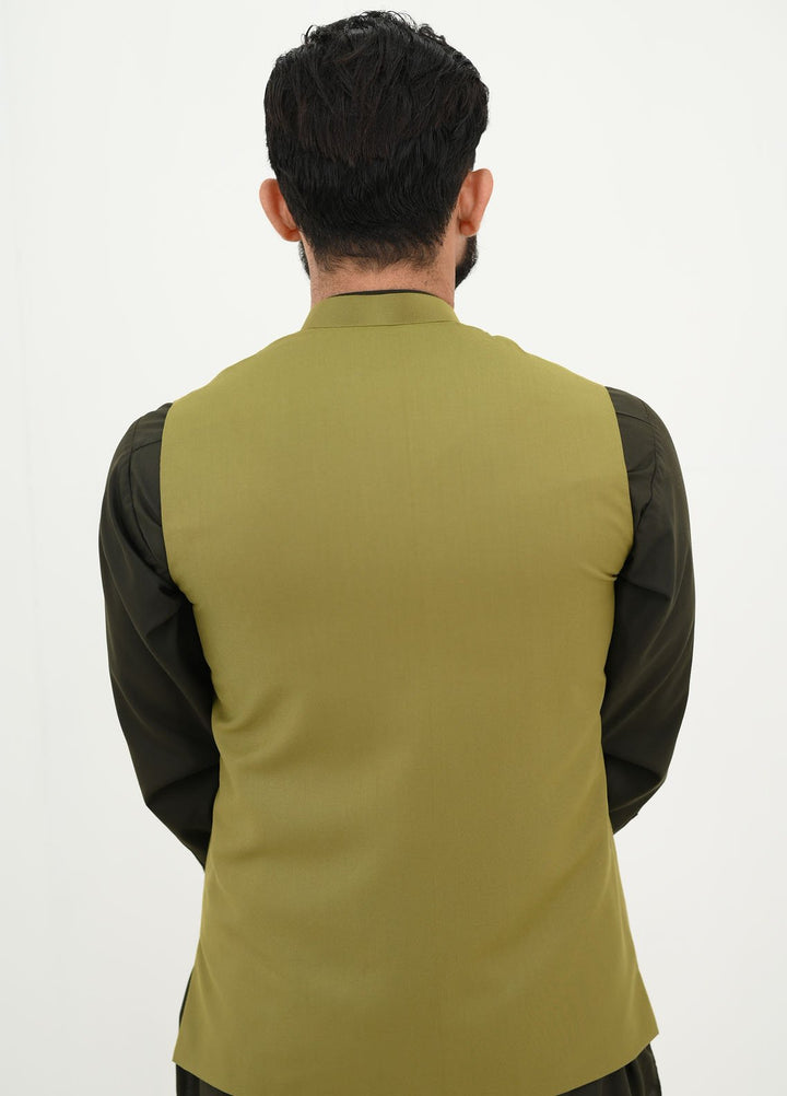 Ethnic Wear by Alif Yay Pret Plain Blended Waistcoat AY-023