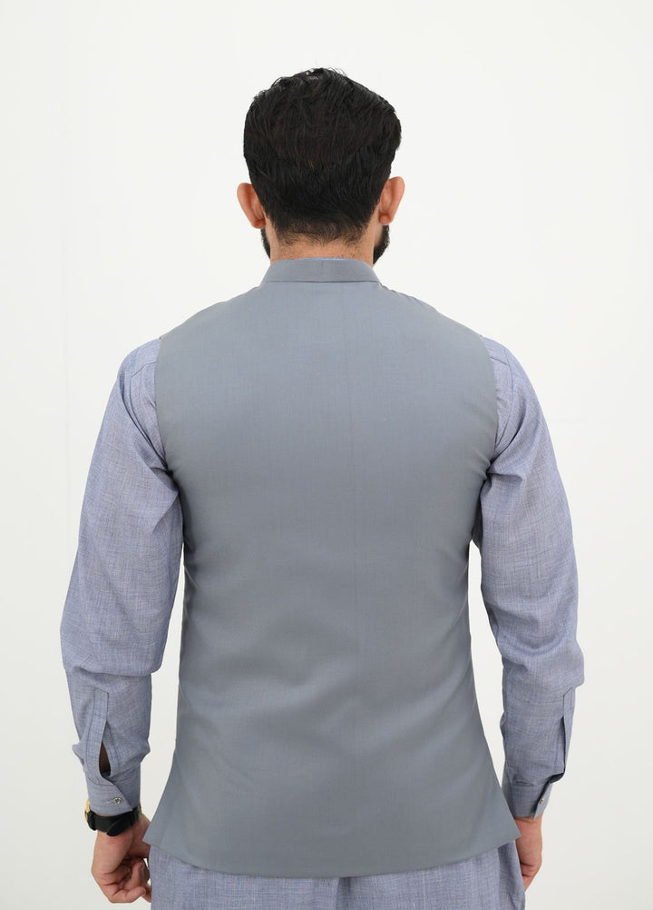 Ethnic Wear by Alif Yay Pret Plain Blended Waistcoat AY-027