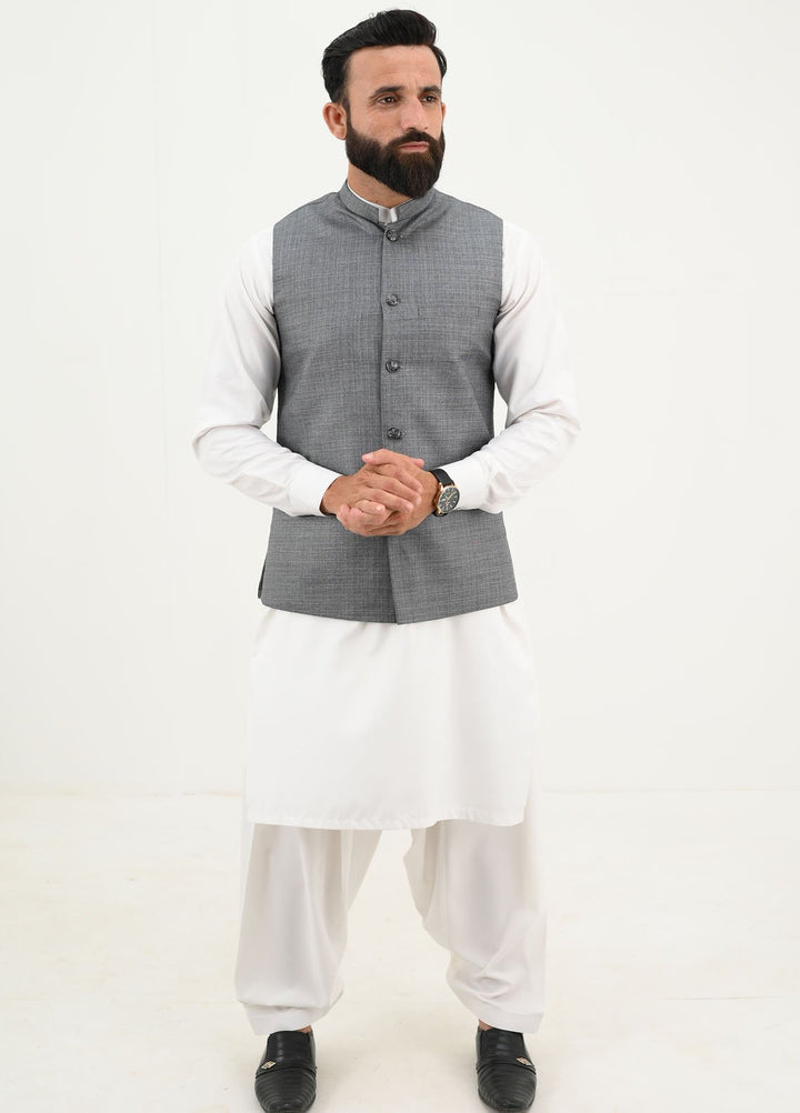 Ethnic Wear by Alif Yay Pret Plain Blended Waistcoat AY-031