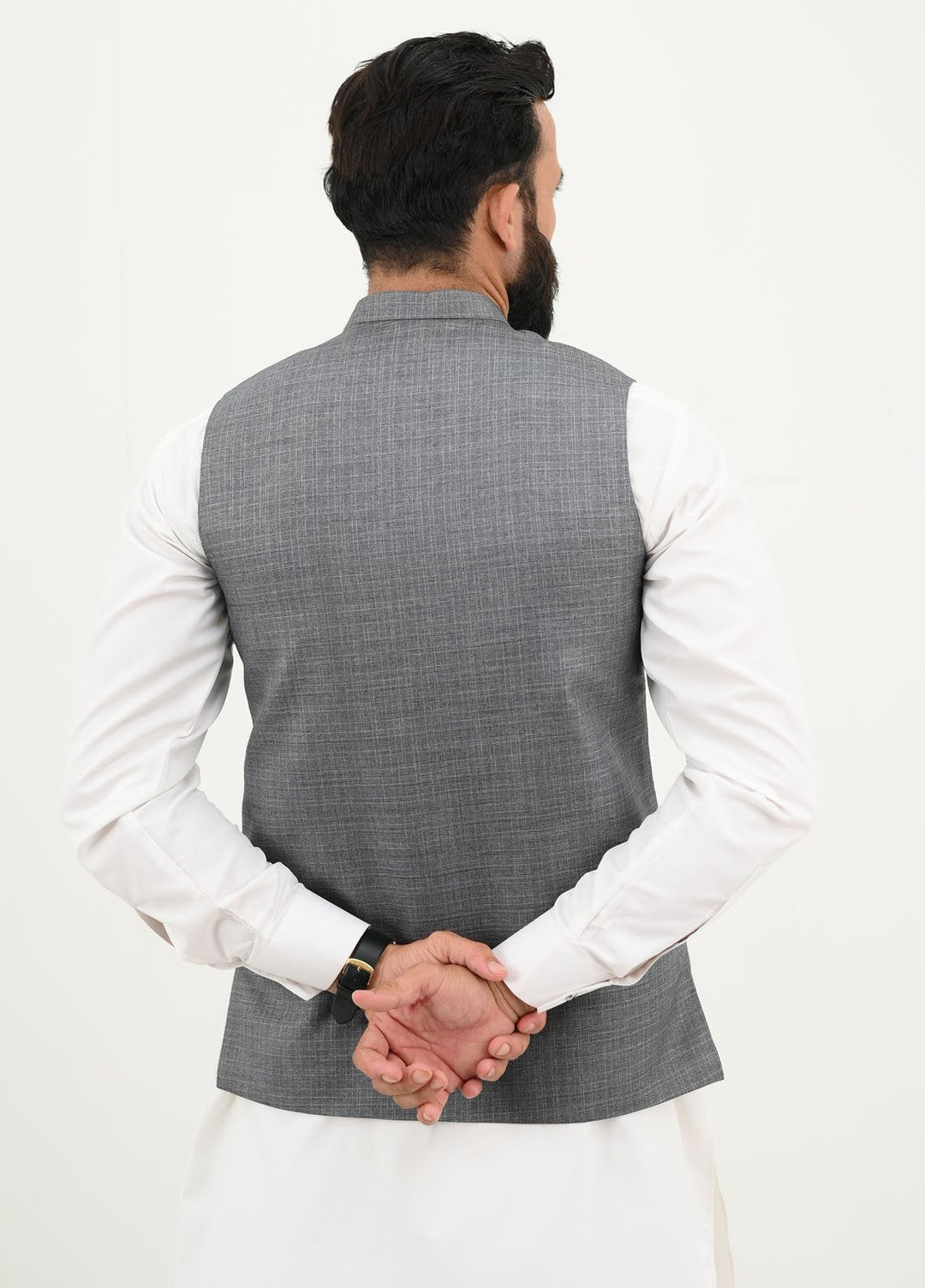 Ethnic Wear by Alif Yay Pret Plain Blended Waistcoat AY-031