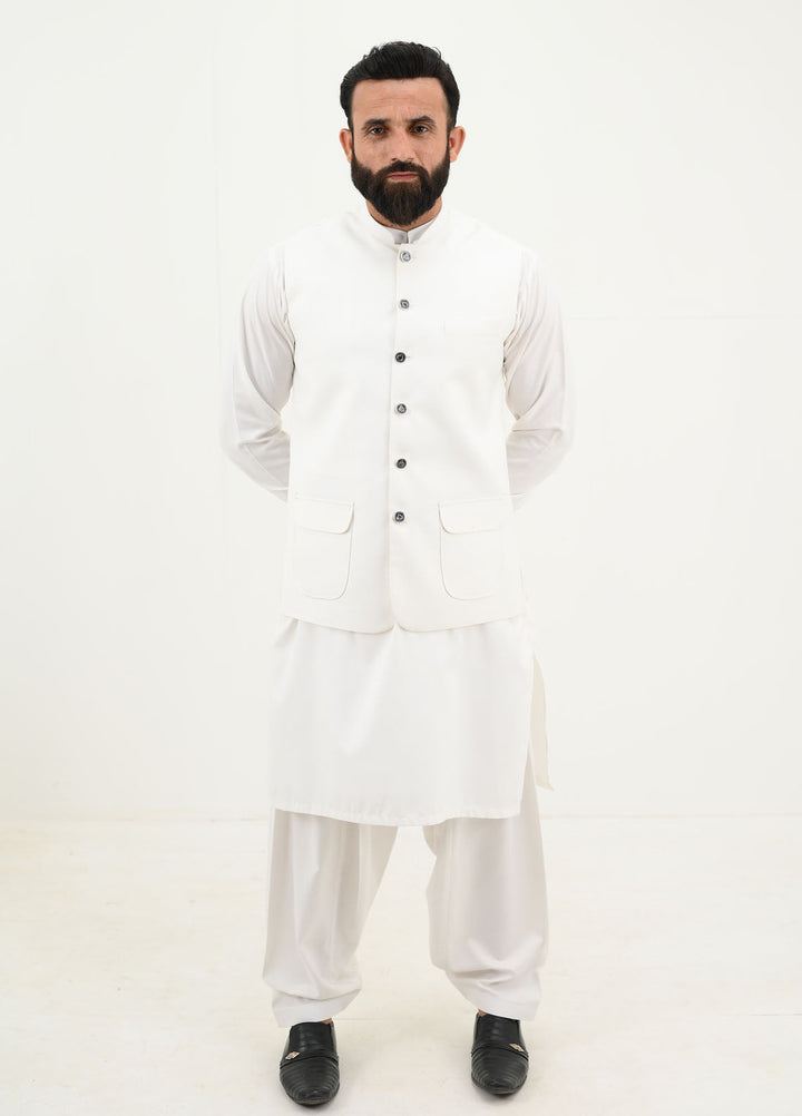 Ethnic Wear by Alif Yay Pret Plain Blended Waistcoat AY-033