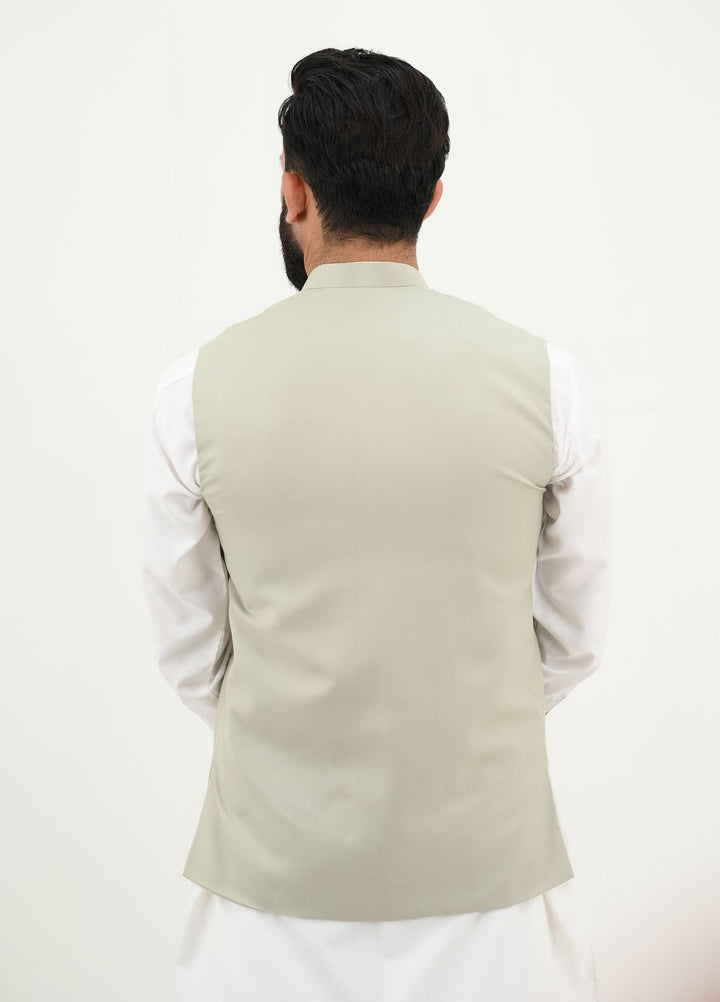 Ethnic Wear by Alif Yay Pret Plain Blended Waistcoat AY-034