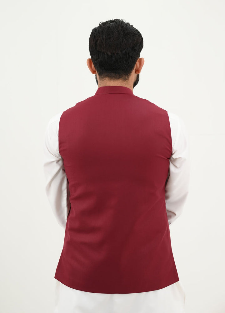 Ethnic Wear by Alif Yay Pret Plain Blended Waistcoat AY-035