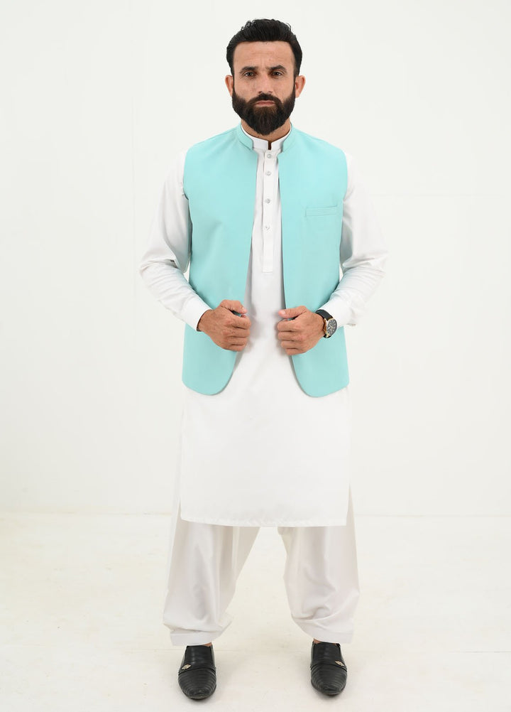 Ethnic Wear by Alif Yay Pret Plain Blended Waistcoat AY-036