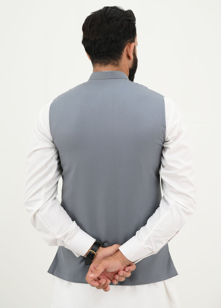 Ethnic Wear by Alif Yay Pret Plain Blended Waistcoat AY-038