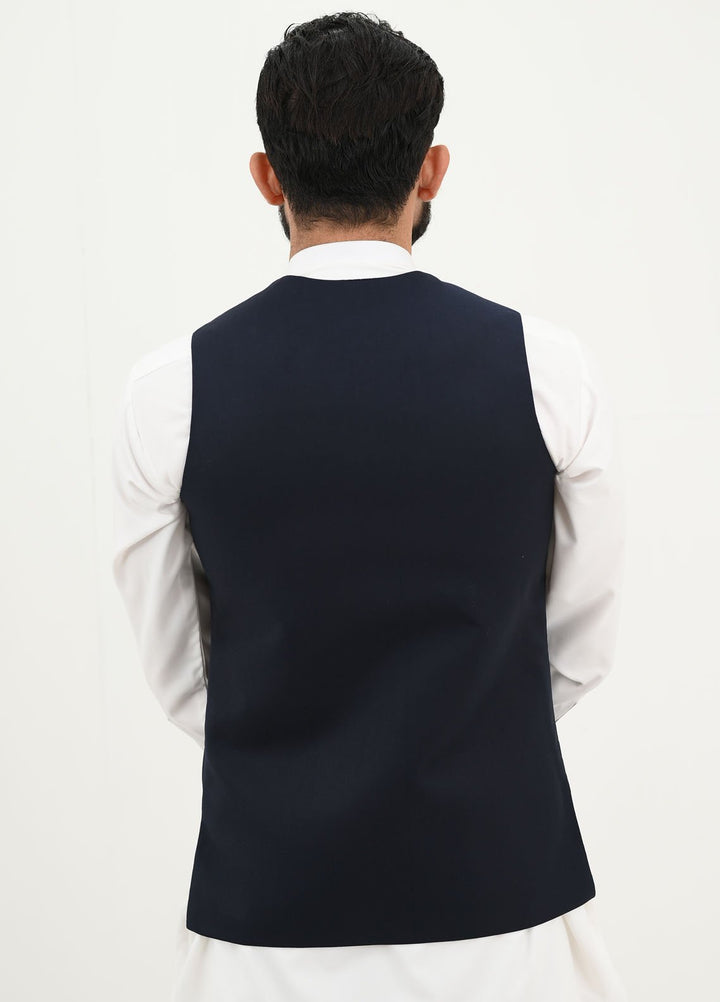 Ethnic Wear by Alif Yay Pret Plain Blended Waistcoat AY-040