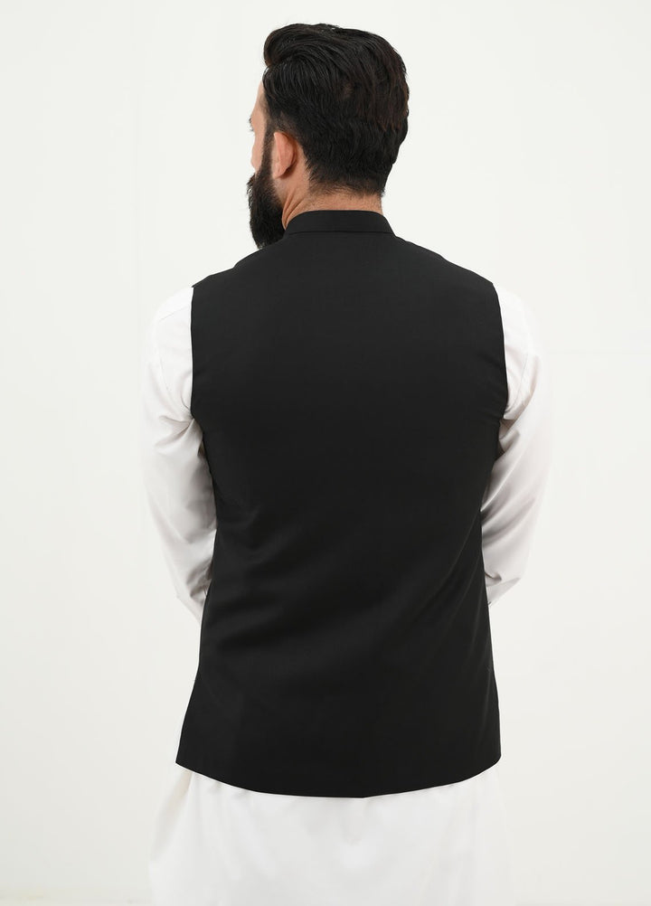 Ethnic Wear by Alif Yay Pret Plain Blended Waistcoat AY-044