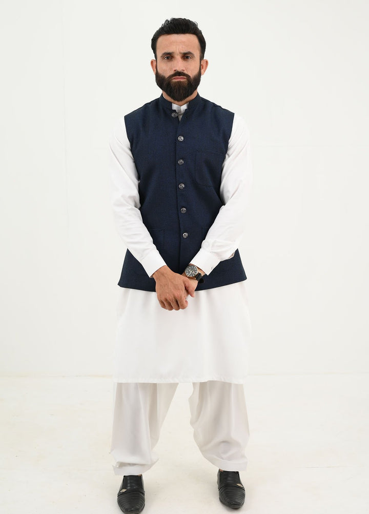 Ethnic Wear by Alif Yay Pret Plain Blended Waistcoat AY-045
