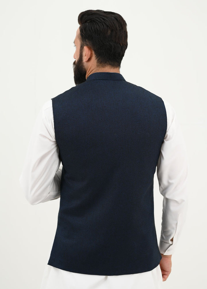 Ethnic Wear by Alif Yay Pret Plain Blended Waistcoat AY-045