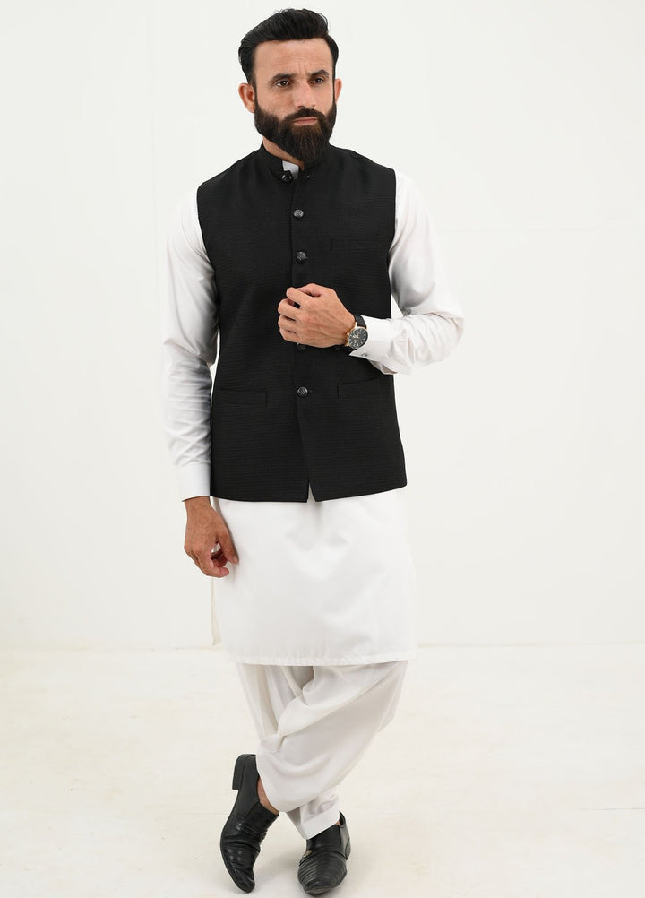 Ethnic Wear by Alif Yay Pret Plain Blended Waistcoat AY-047