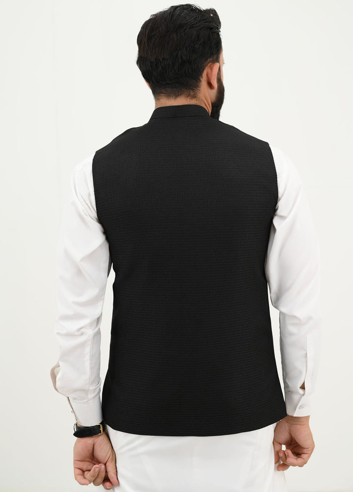 Ethnic Wear by Alif Yay Pret Plain Blended Waistcoat AY-047