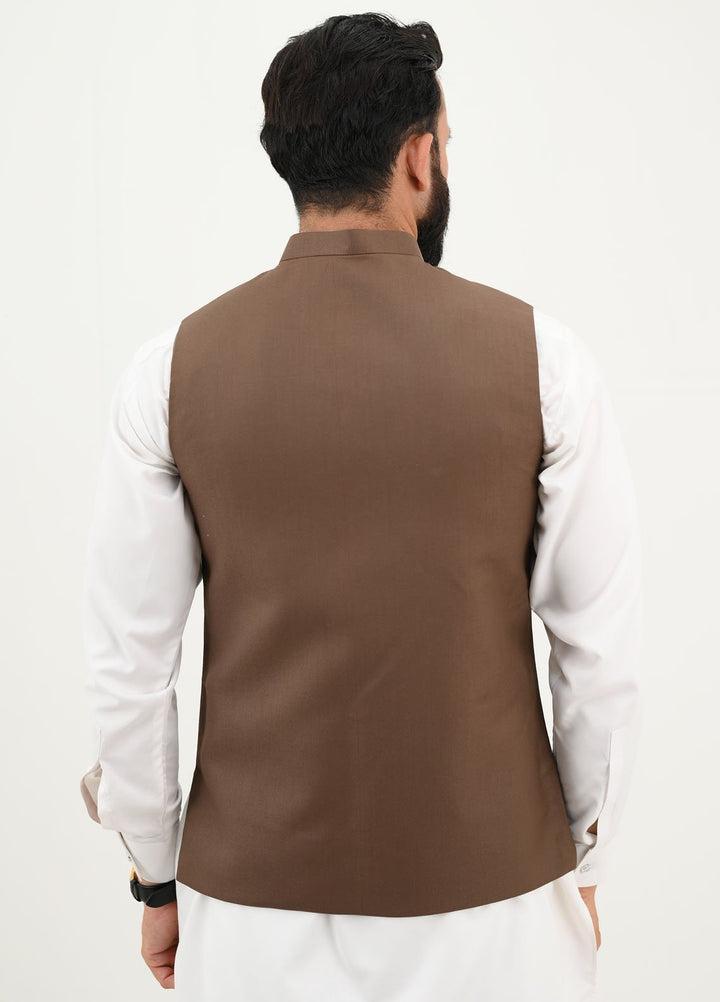 Ethnic Wear by Alif Yay Pret Plain Blended Waistcoat AY-048