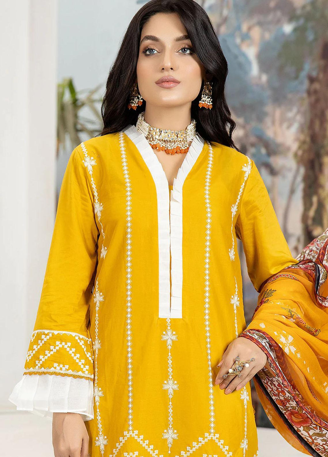 Etsy By Safwa Embroidered Lawn Suits Unstitched 3 Piece SW23E SEC-47 - Summer Collection