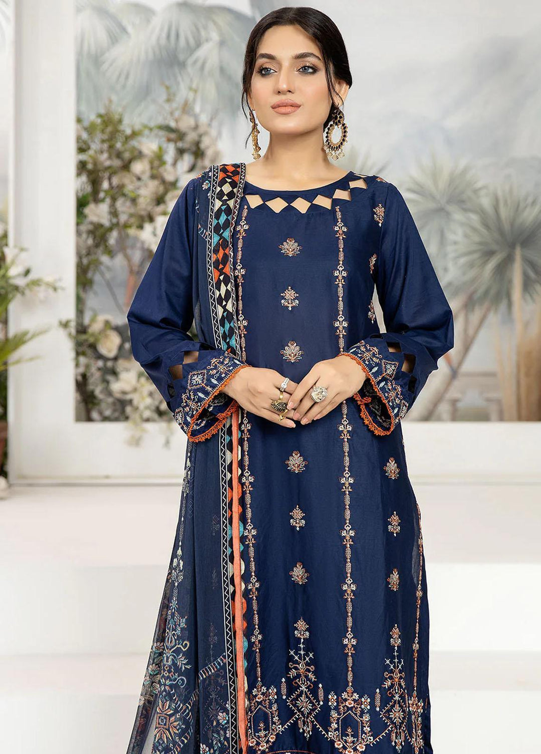 Etsy By Safwa Embroidered Lawn Suits Unstitched 3 Piece SW23E SEC-52 - Summer Collection