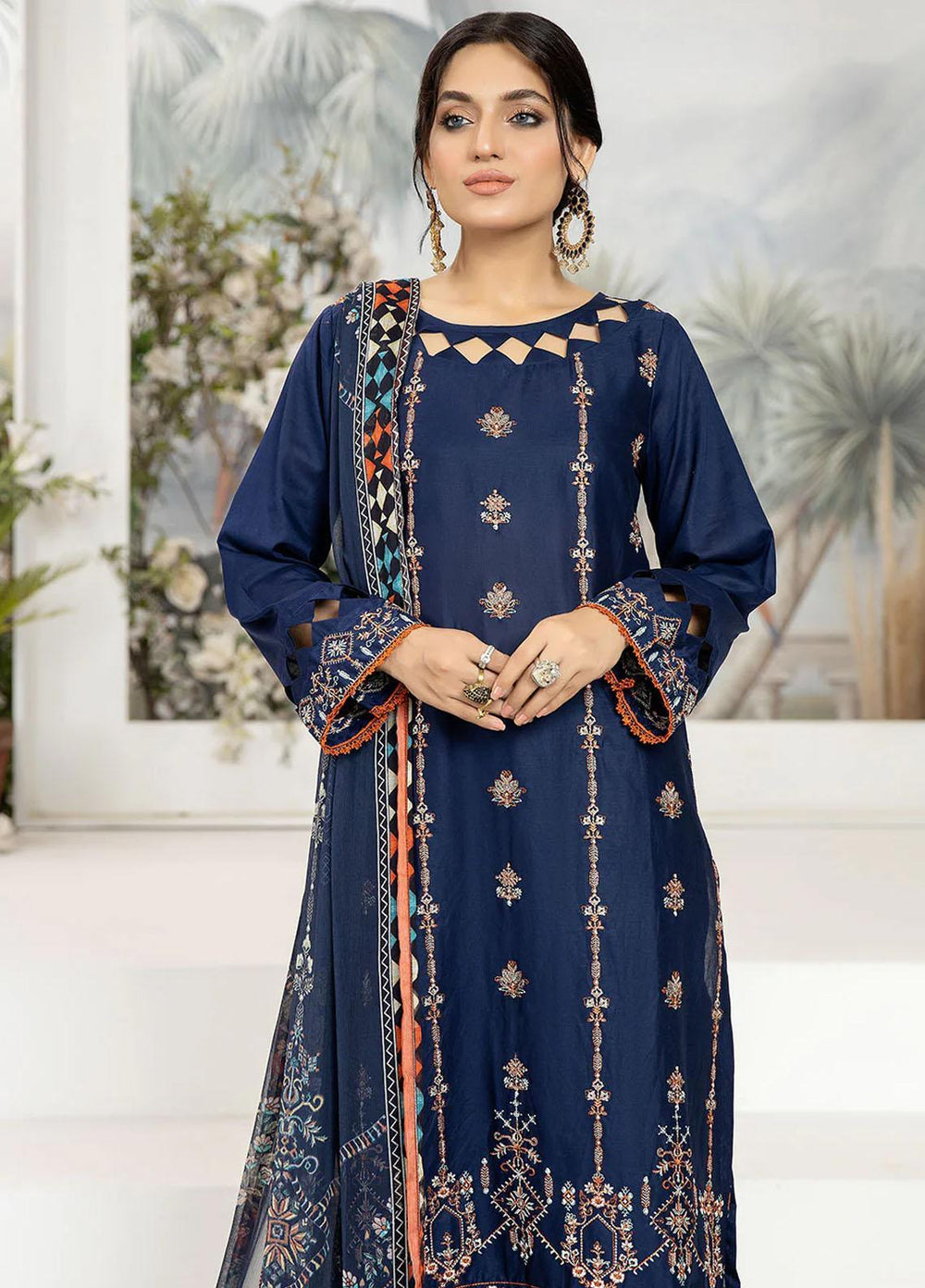 Etsy By Safwa Embroidered Lawn Suits Unstitched 3 Piece SW23E SEC-52 - Summer Collection