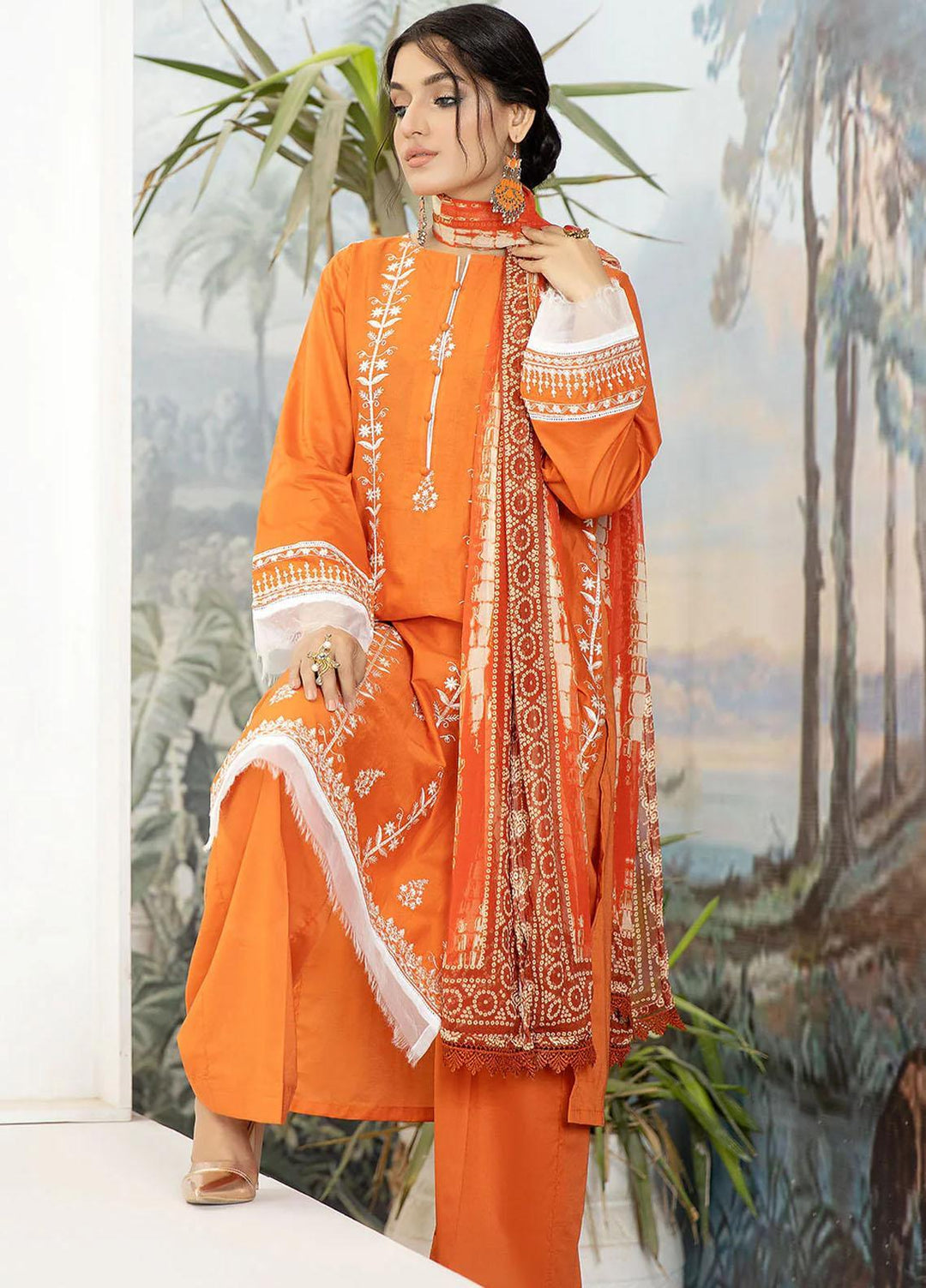 Etsy By Safwa Embroidered Lawn Suits Unstitched 3 Piece SW23E SEC-55 - Summer Collection