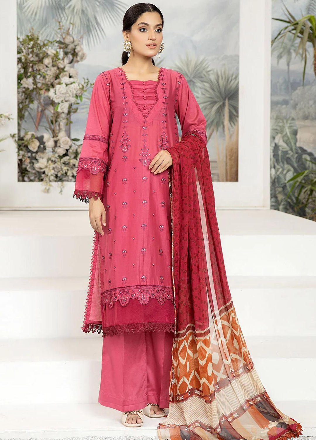 Etsy By Safwa Embroidered Lawn Suits Unstitched 3 Piece SW23E SEC-58 - Summer Collection
