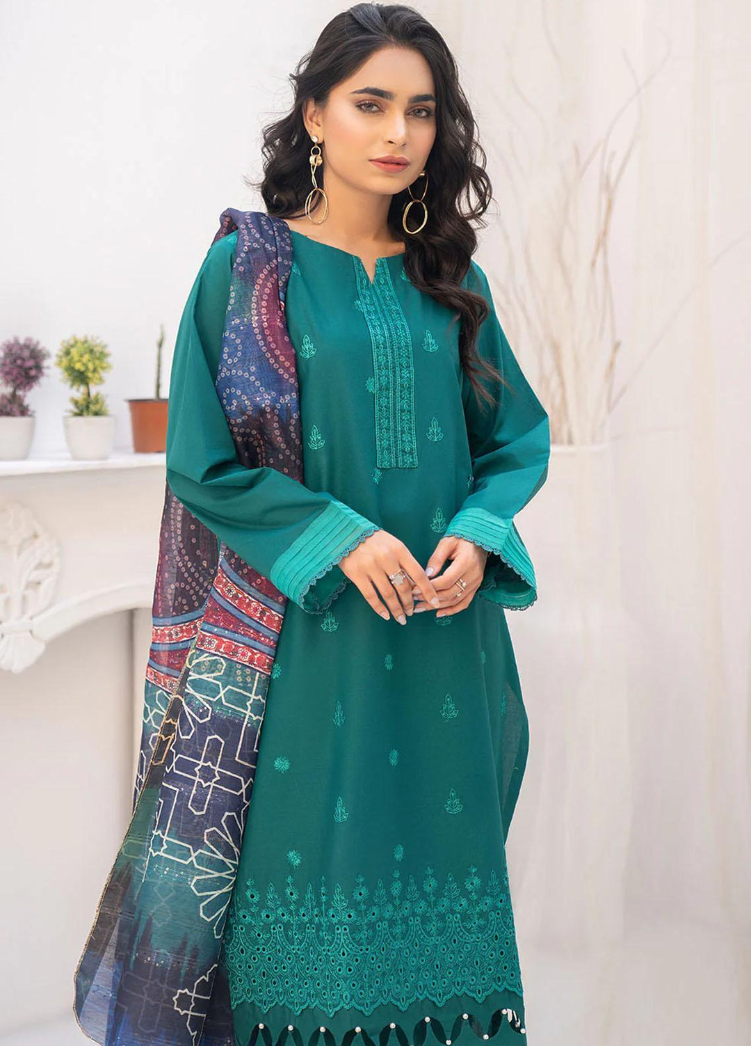 Etsy By Safwa Embroidered Lawn Suits Unstitched 3 Piece SW23E SEC-62 - Summer Collection