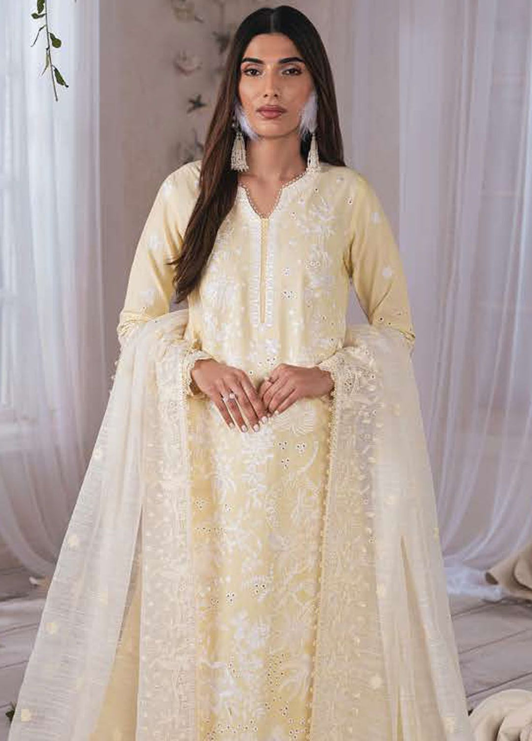 Eudora By Ayzel Embroidered Lawn Suits Unstitched 3 Piece AAF24E D-02 Aurel - Luxury Summer Collection