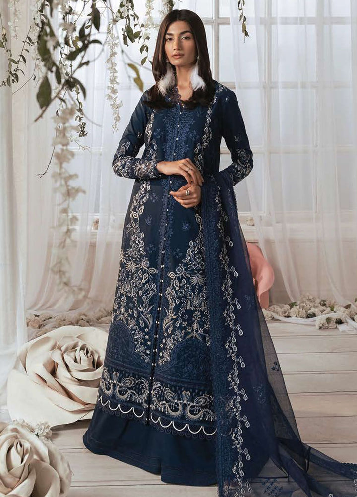 Eudora By Ayzel Embroidered Lawn Suits Unstitched 3 Piece AAF24E D-04 Estelle - Luxury Summer Collection