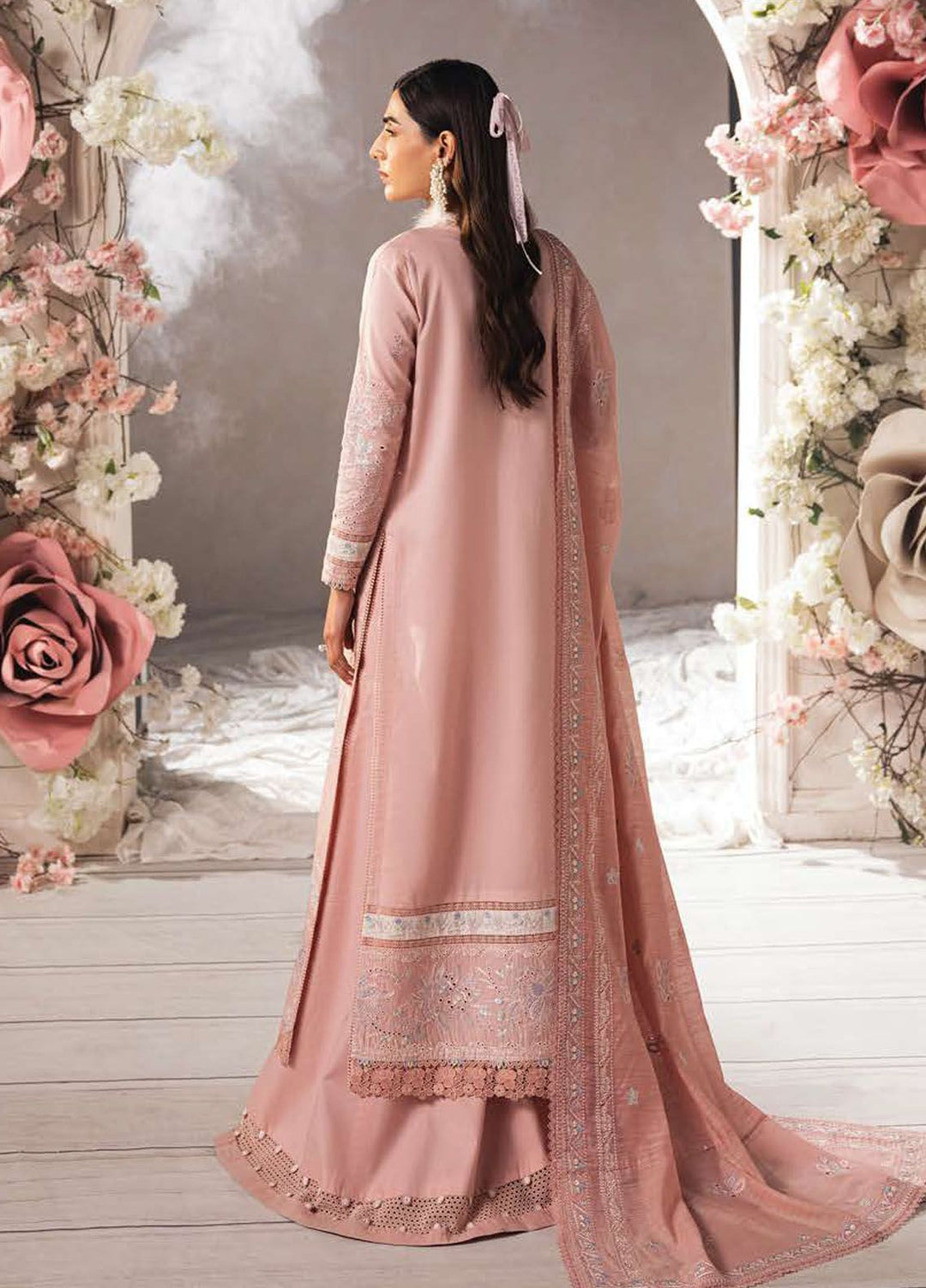 Eudora By Ayzel Embroidered Lawn Suits Unstitched 3 Piece AAF24E D-05 Mirela - Luxury Summer Collection