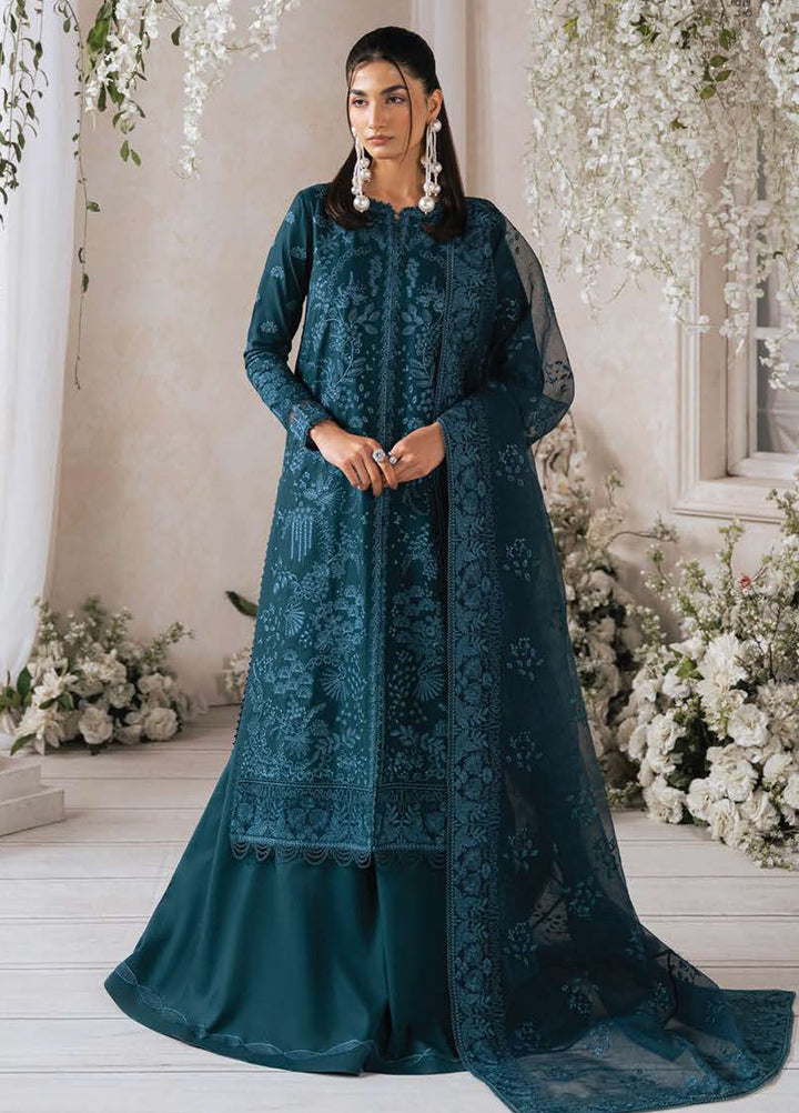 Eudora By Ayzel Embroidered Lawn Suits Unstitched 3 Piece AAF24E D-06 Deniz - Luxury Summer Collection