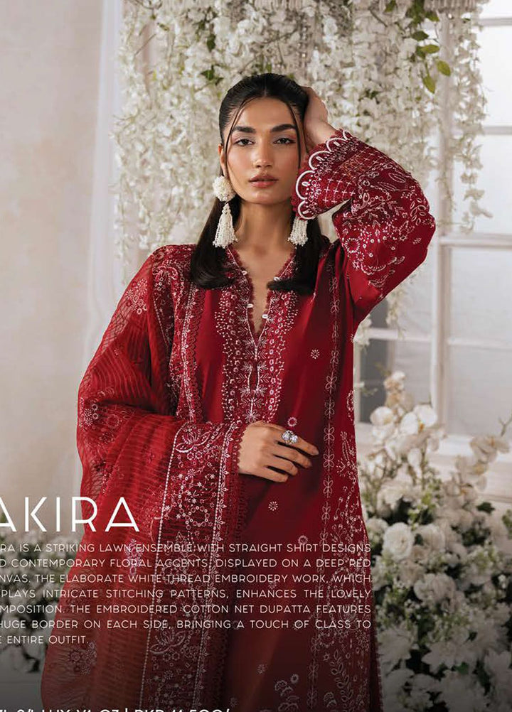 Eudora By Ayzel Embroidered Lawn Suits Unstitched 3 Piece AAF24E D-07 Akira - Luxury Summer Collection