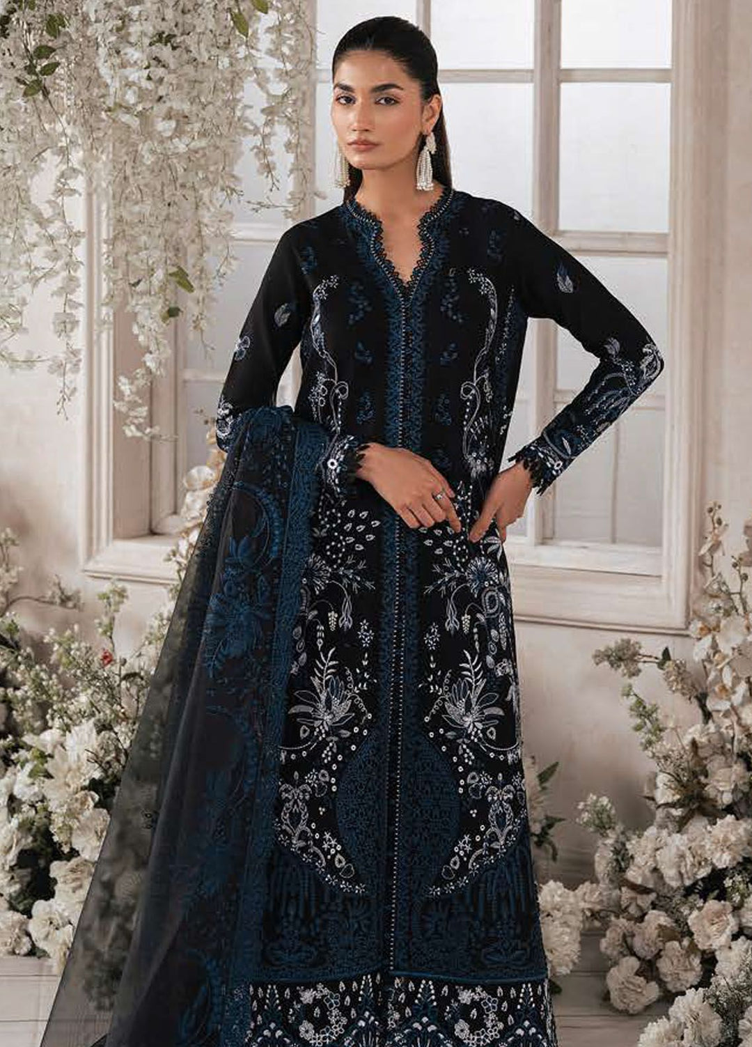 Eudora By Ayzel Embroidered Lawn Suits Unstitched 3 Piece AAF24E D-09 Cosima - Luxury Summer Collection