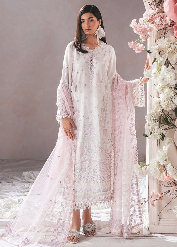 Eudora By Ayzel Embroidered Lawn Suits Unstitched 3 Piece AAF24E D-10 Elania - Luxury Summer Collection