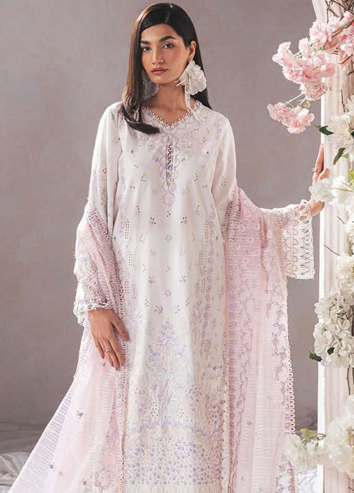 Eudora By Ayzel Embroidered Lawn Suits Unstitched 3 Piece AAF24E D-10 Elania - Luxury Summer Collection