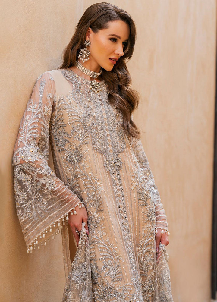 Evara By Elaf Embroidered Net Suits Unstitched 4 Piece EF23EV EEB-03 Zayna - Wedding Collection