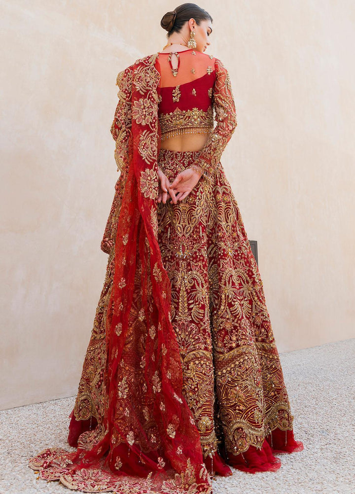 Evara By Elaf Embroidered Net Suits Unstitched 3 Piece EF23EV EEB-04 Marhaba - Wedding Collection