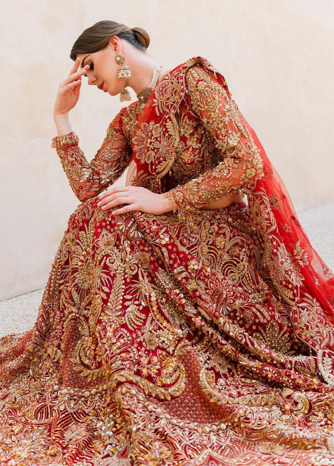 Evara By Elaf Embroidered Net Suits Unstitched 3 Piece EF23EV EEB-04 Marhaba - Wedding Collection