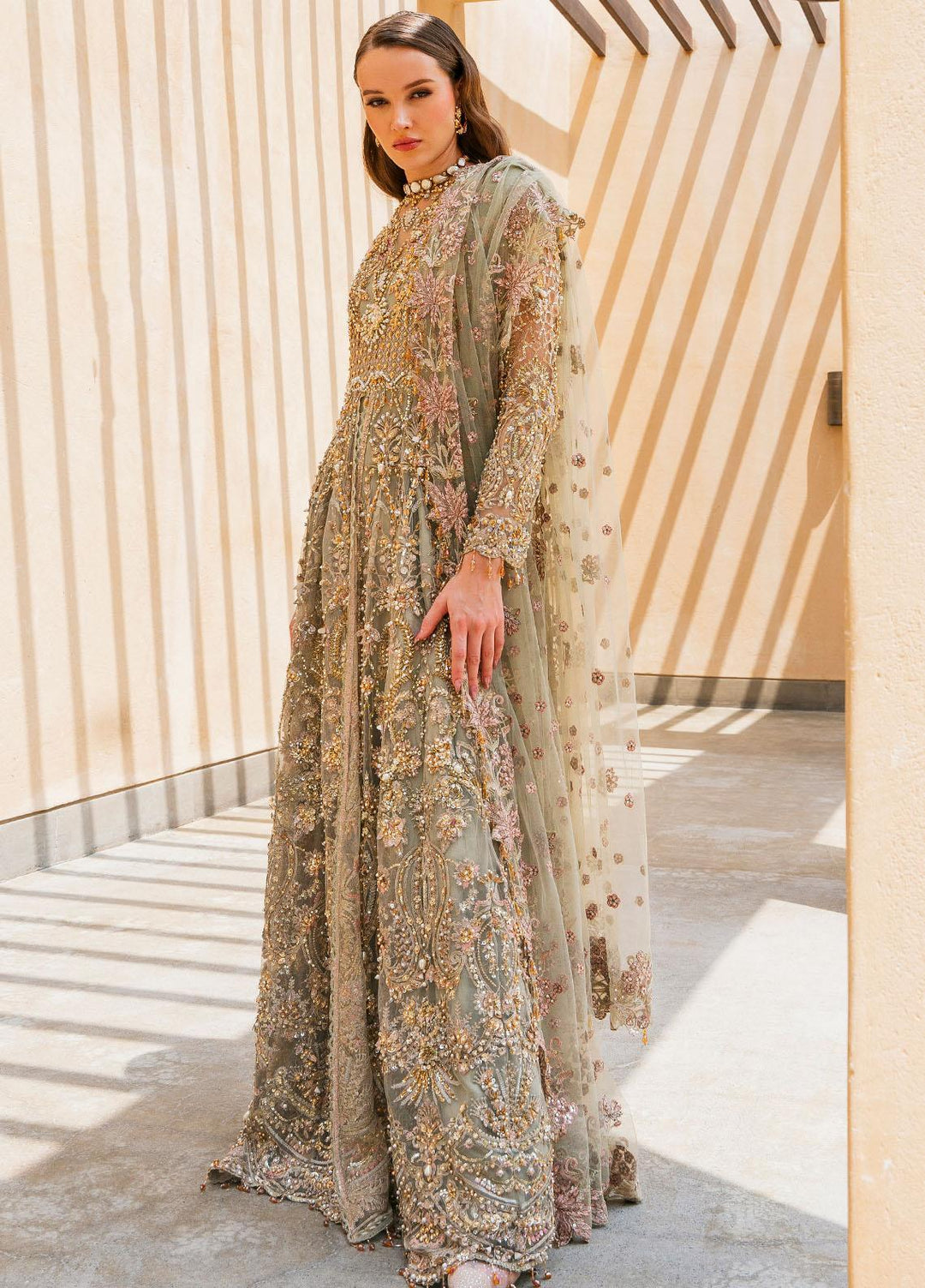 Evara By Elaf Embroidered Net Suits Unstitched 3 Piece EF23EV EEB-08 Rania - Wedding Collection