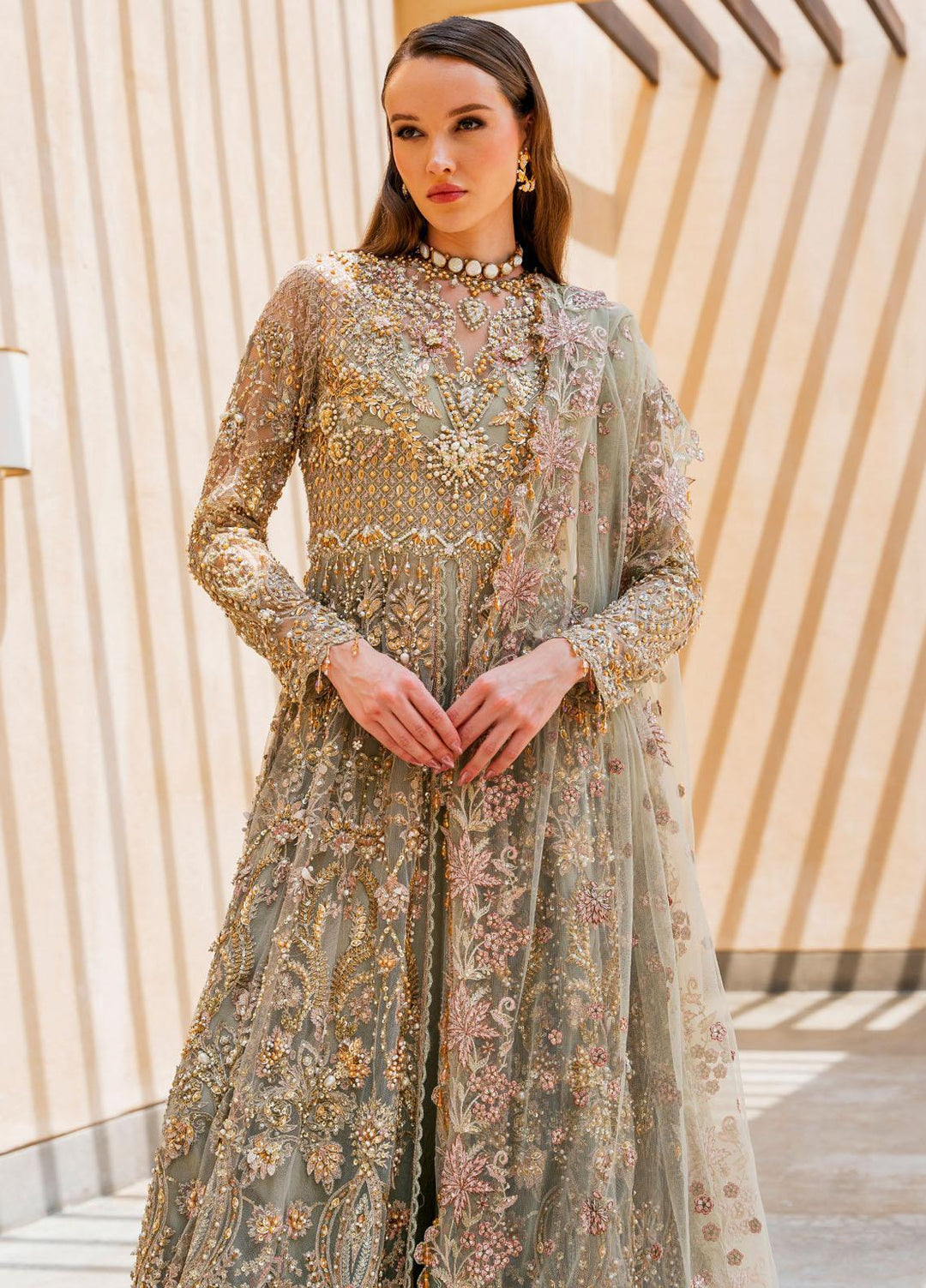 Evara By Elaf Embroidered Net Suits Unstitched 3 Piece EF23EV EEB-08 Rania - Wedding Collection