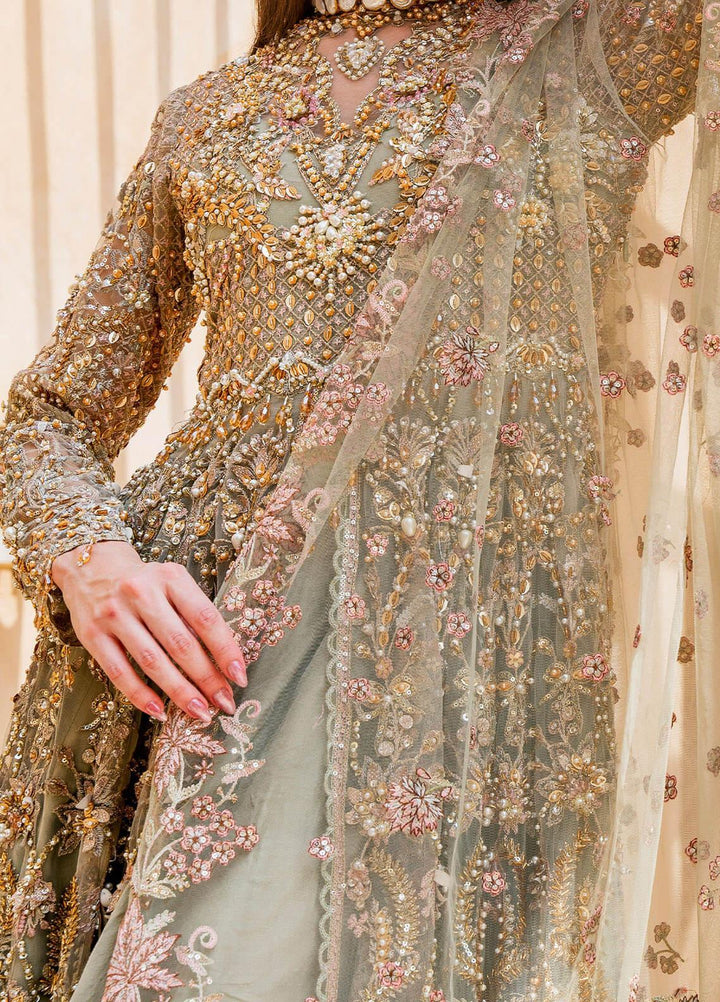 Evara By Elaf Embroidered Net Suits Unstitched 3 Piece EF23EV EEB-08 Rania - Wedding Collection