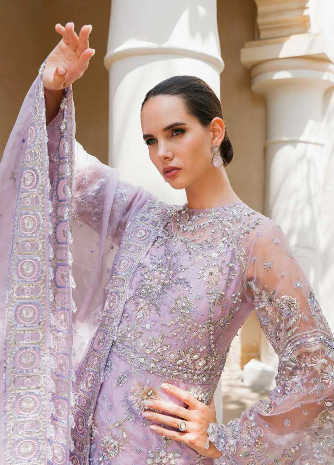 Evara By Elaf Embroidered Organza Suits Unstitched 4 Piece EF23EV-2 EEW-01 ESFIR - Wedding Collection