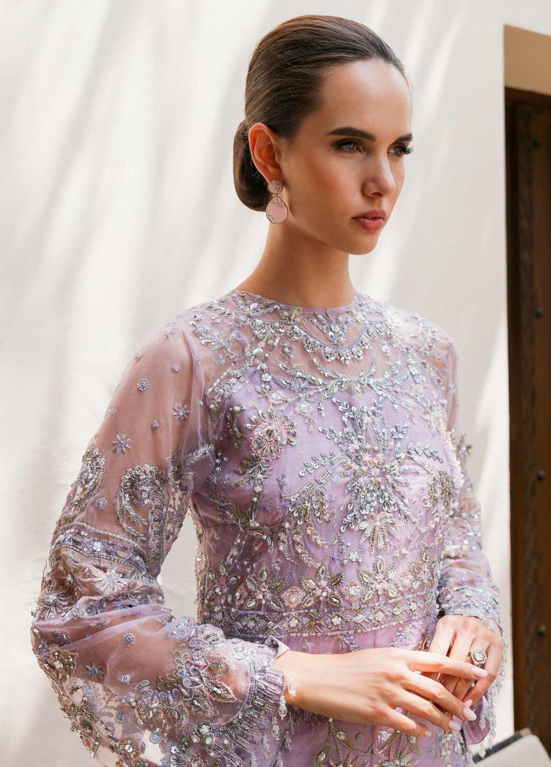 Evara By Elaf Embroidered Organza Suits Unstitched 4 Piece EF23EV-2 EEW-01 ESFIR - Wedding Collection